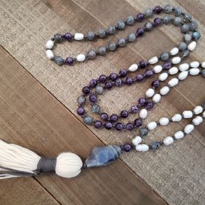 108 Bead Handmade Knotted Japa Mala with tassel